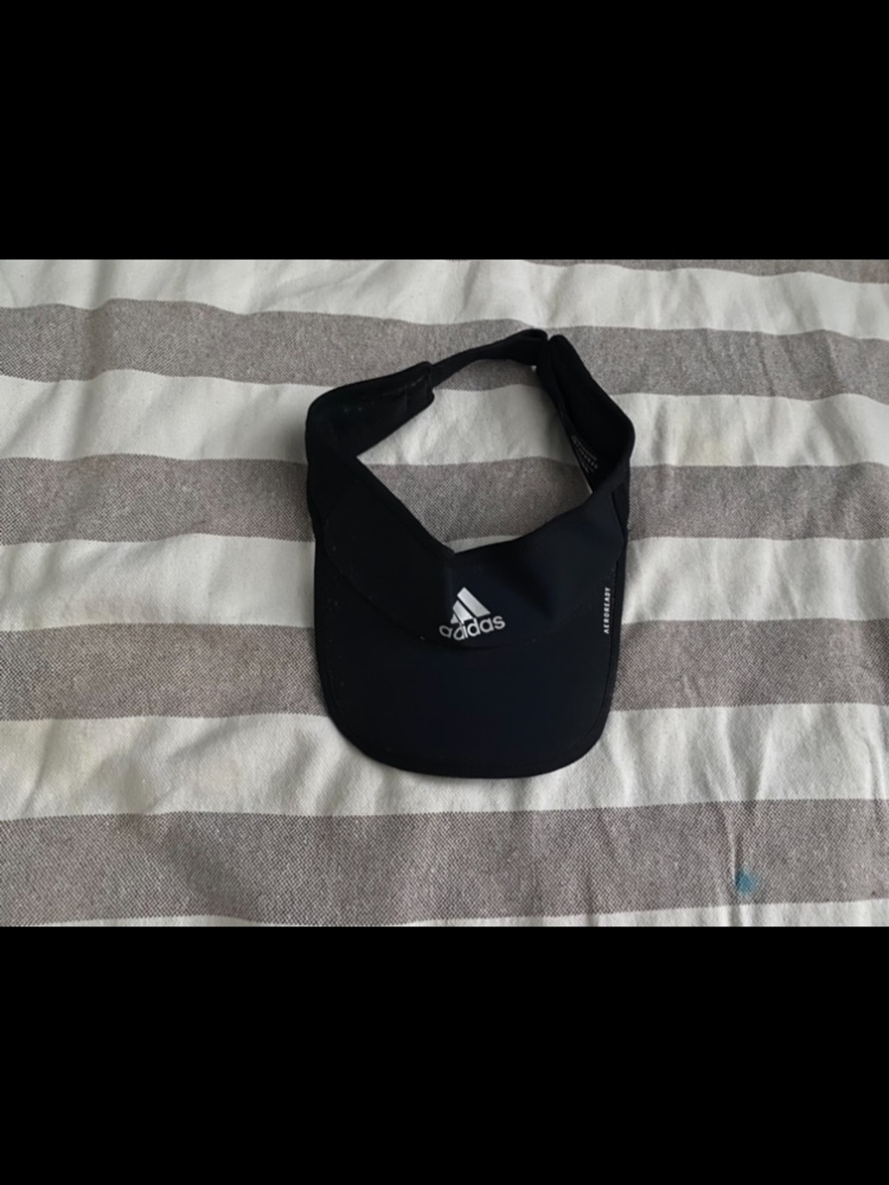 Adidas’s Black Visor with White Logo - Picture 2 of 3